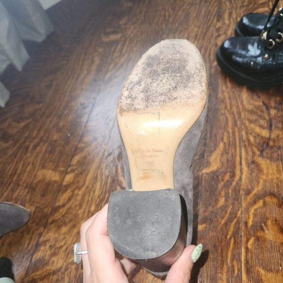 Suede gray chunky heel booties rag & bone - Picture 3 of 3